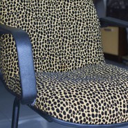 Cow Embossed Leopard Chair