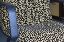 Cow Embossed Leopard Chair
