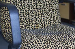 Cow Embossed Leopard Chair