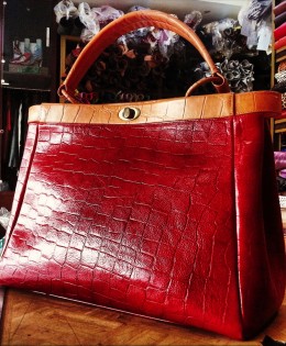 Designer Bag (Croco Embossed Leather)