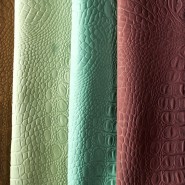 Croco Embossed Leather Various Colors Selection
