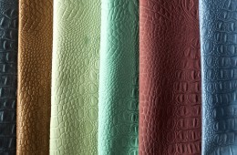 Croco Embossed Leather Various Colors Selection