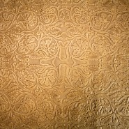 Pista Batik Cream – (Cow Embossed Flower Pattern Leather)