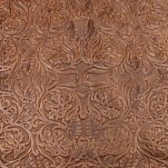 Pista Batik Brown – (Cow Embossed Flower Pattern Leather)