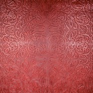Pista Batik Maroon – (Cow Embossed Flower Pattern Leather)